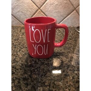 Rae Dunn Valentine's Day "LOVE YOU" Red Coffee/Tea Mug